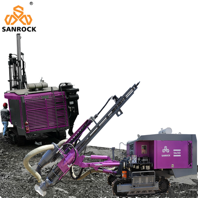 Piattaforma di produzione idraulica integrata pozzo trivellato rotatorio di estrazione mineraria DTH del cingolo del materiale di trivellazione