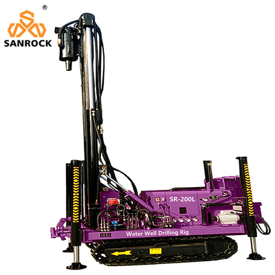 Forza di sollevamento 15T Crawler Water Well Drilling Rig Hydraulic Boring Hole Drilling Machine con motore Yuchai