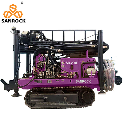 Forza di sollevamento 15T Crawler Water Well Drilling Rig Hydraulic Boring Hole Drilling Machine con motore Yuchai
