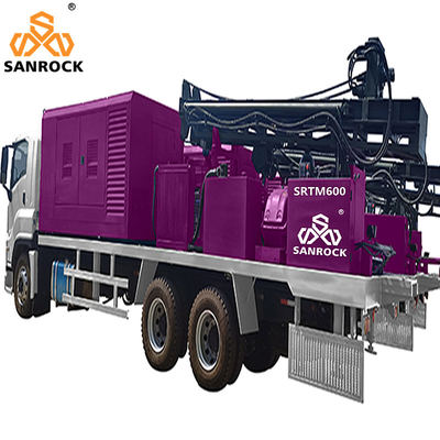 macchina di Rig Portable Water Well Drilling della trivellazione dell'acqua montata camion profondo di 600m