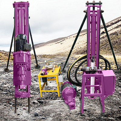Bucket DTH Drill Rig Macchine minerarie Rock Blast Hole Hydraulic DTH Drilling Machine