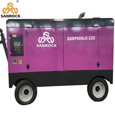 Compressore d'aria diesel portatile a vite rotative per miniere