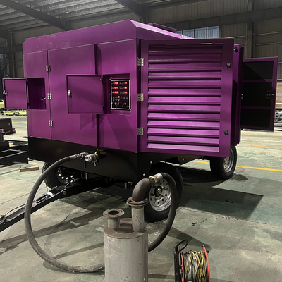 Compressore d'aria a vite portatile Macchine per l'estrazione mineraria Motore diesel Compressore d'aria ad alta pressione