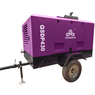 Mini compressore d'aria a vite macchina portatile per miniere motore diesel compressore d'aria a vite