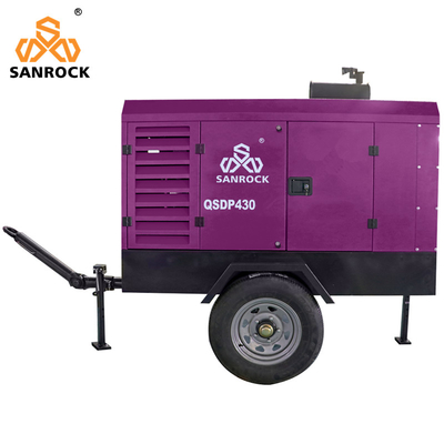 Compressore d'aria a vite diesel per miniere Piccolo compressore d'aria a vite rotative portatile