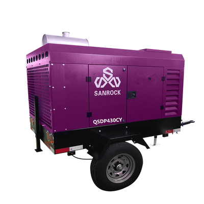 Compressore d'aria a vite diesel per miniere Piccolo compressore d'aria a vite rotative portatile