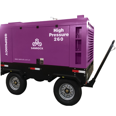 Compressore d'aria a motore diesel da 162 kW con ruote