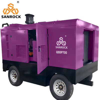 Compressore d'aria diesel portatile a vite rotative per miniere