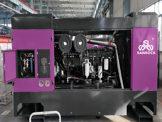 Compressore d'aria a vite rotative portatile e metodo di raffreddamento a 17 bar raffreddato ad aria o acqua