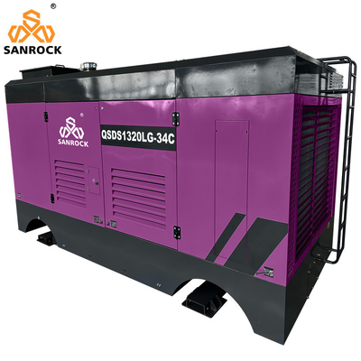 Compressore d'aria per pozzi d'acqua a vite Compressore d'aria mobile macchina diesel Compressore d'aria a vite