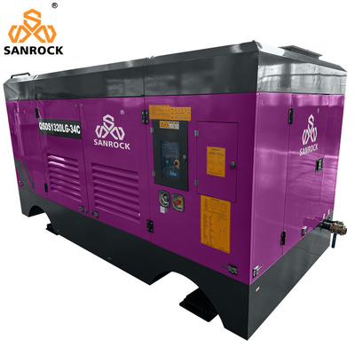 Compressore d'aria a vite Macchina portatile di 194 kW Motore diesel Compressore d'aria a vite per miniere