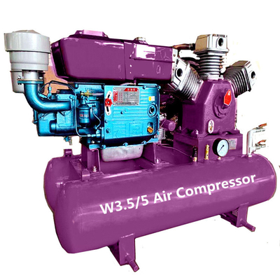 Compressore a pistoni rotativi a cinghia motrice Industrial Air Compressor Machine Compressori d'aria mobili in vendita