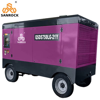 Compressore d'aria diesel portatile a vite rotative per miniere