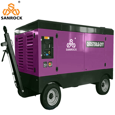 Compressore d'aria diesel portatile a vite rotative per miniere