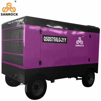 Compressore d'aria diesel portatile a vite rotative per miniere