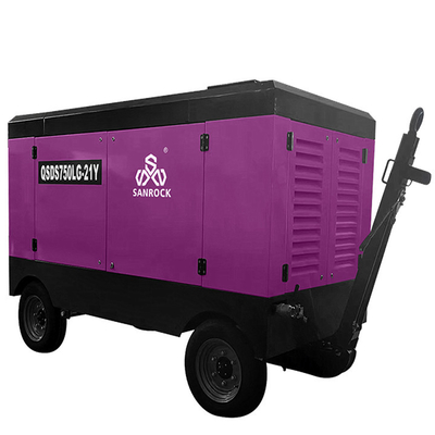 Compressore d'aria diesel portatile a vite rotative per miniere