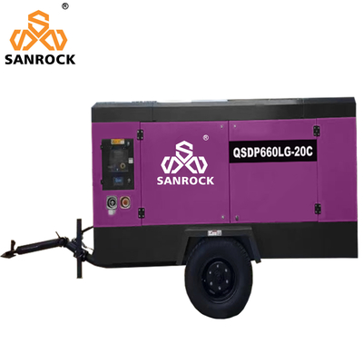1750/1300 rpm Max working/Idle speed Compressore d'aria diesel ad alta pressione per miniere