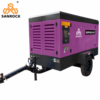CE 20bar Potenza del motore 191KW Motore diesel portatile Compressore d'aria a vite rotante per miniere