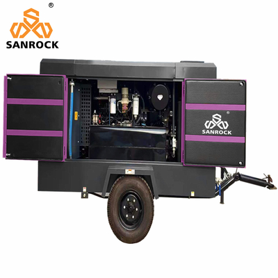 1750/1300 rpm Max working/Idle speed Compressore d'aria diesel ad alta pressione per miniere