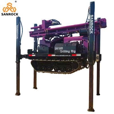 Profondità di trivellazione 180m Pozzo d'acqua Rig di trivellazione Crawler