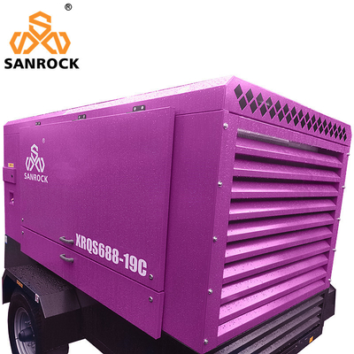 Compressore d'aria a vite portatile Macchine per l'estrazione mineraria Motore diesel Compressore d'aria ad alta pressione