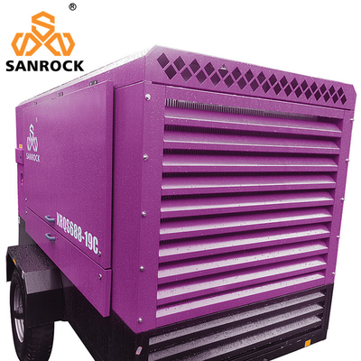 Compressore d'aria a vite diesel Macchina di estrazione minerale Compressore d'aria a vite rotative mobile