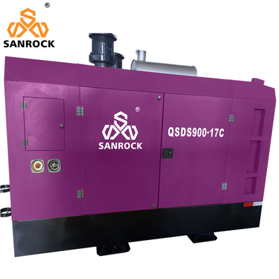 Compressore d'aria a vite rotative portatile e metodo di raffreddamento a 17 bar raffreddato ad aria o acqua