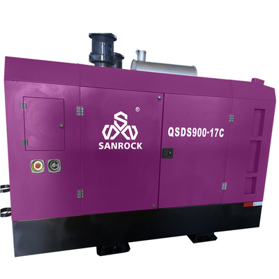 25m3/min Consumo d'aria 17bar Compressore d'aria a vite diesel portatile per macchina di perforazione di pozzi d'acqua