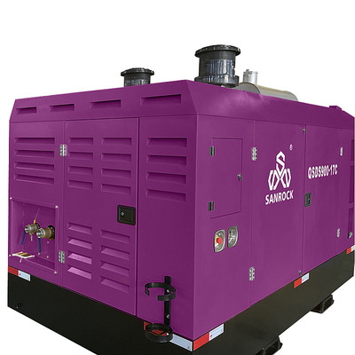 Compressore d'aria a vite rotative portatile e metodo di raffreddamento a 17 bar raffreddato ad aria o acqua