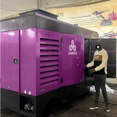 Compressore d'aria a vite rotative portatile e metodo di raffreddamento a 17 bar raffreddato ad aria o acqua