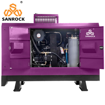 Pozzo d'acqua 24m3/min Compressore d'aria mobile a vite diesel con raffreddamento ad aria o acqua