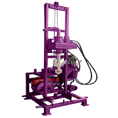 Rig per la perforazione di pozzi idraulici a rimorchio montato per la perforazione a profondità di 120 m e capacità di 200 kg