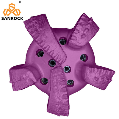 API PDC Petroleum Drill Bit Rock Drilling Tools 6 lame Corpo di matrice Diamante PDC Bit