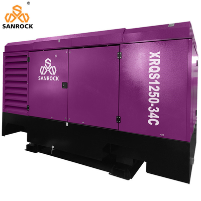 Compressore d'aria a vite macchina pressione di lavoro 34 bar portatile per pozzi d'acqua Diesel Compressore d'aria