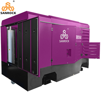 35m3/min SANROCK Compressore d'aria a vite portatile Macchina di estrazione minerale Compressore d'aria a vite a propulsione diretta In vendita