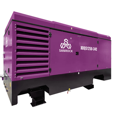 Compressore d'aria a vite diesel lubrificato macchina compresore d'aria mobile velocità 1750 giri al minuto compresore d'aria a vite rotative