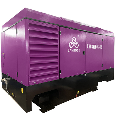 35m3/min SANROCK Compressore d'aria a vite portatile Macchina di estrazione minerale Compressore d'aria a vite a propulsione diretta In vendita