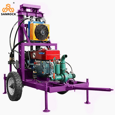 Perforazione per pozzi idrici Motore diesel Macchina portatile per la perforazione idrica Relè per la perforazione di pozzi idrici montata