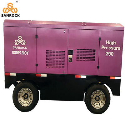 Compressore d'aria a vite Pressione di lavoro 20 bar Compressore d'aria diesel Tipo a vite Compressore d'aria portatile