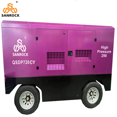 Compressore d'aria a vite mobile a motore diesel Compressore d'aria a vite industriale
