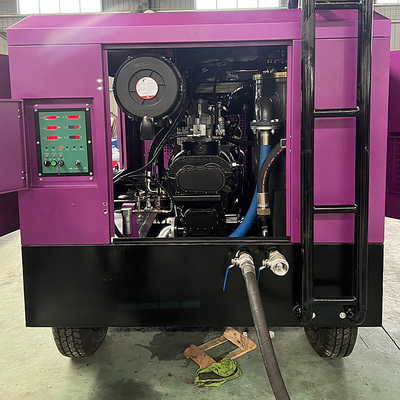 Compressore d'aria a vite Pressione di lavoro 20 bar Compressore d'aria diesel Tipo a vite Compressore d'aria portatile