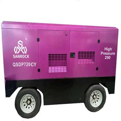 Compressore d'aria a vite Pressione di lavoro 20 bar Compressore d'aria diesel Tipo a vite Compressore d'aria portatile