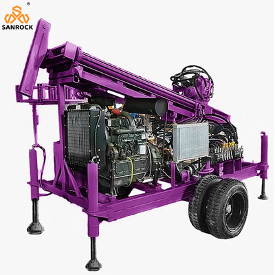 Strumento di perforazione di pozzi idrici montato su trattore Potenza 60 kW Attrezzatura portatile per la perforazione di pozzi idrici