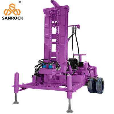 Water Well Drilling Trailer Deep 300m Water Well Borehole Drilling Rig Portable Well Drilling Rig