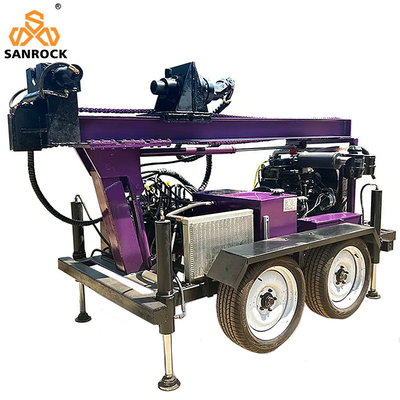 Perforazione di pozzi idrici Potenza della macchina 78KW Attrezzatura per la perforazione di pozzi idrici Perforazione portatile di pozzi