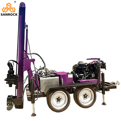 Strumento di perforazione di pozzi idrici montato su trattore Potenza 60 kW Attrezzatura portatile per la perforazione di pozzi idrici