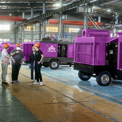 Potenza del compressore d'aria a vite rotanti 221 KW Macchina di compressione d'aria a vite a basso rumore
