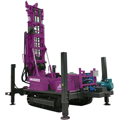 Profondità 1000m Perforazione di pozzi idrici Perforazione di crawler Perforazione idraulica Perforazione idrica