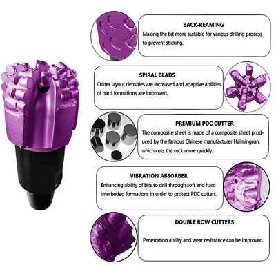 Strumento di perforazione per campi petroliferi PDC Diamond Bit personalizzato PDC Drill Bit resistente all'usura