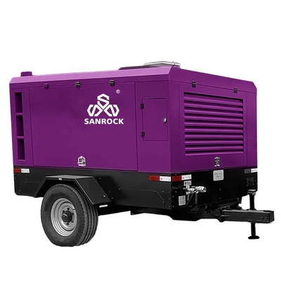 15HP Rotary Screw Air Compressor Diesel Driven Mobile Single Screw Air Compressor